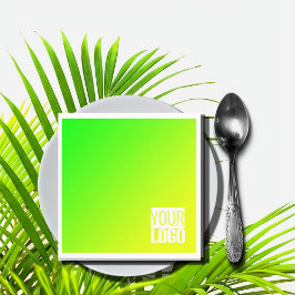 Övertoning av gröntens gult lägga till logotyp pappersservett