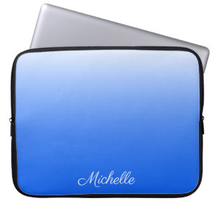 Övertoning av personlig, elblått laptop sleeve