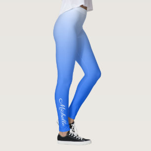 Övertoning av personlig, elblått leggings