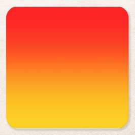 Övertoning av röd Gult Underlägg Papper Kvadrat
