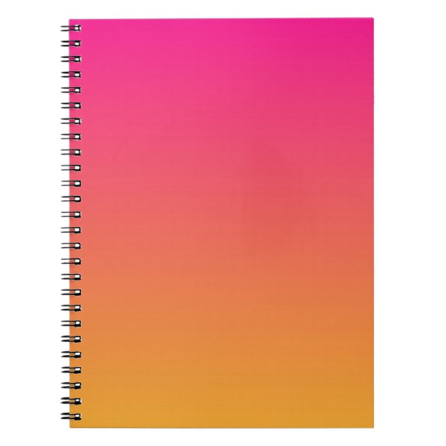 Övertoning av rosa och orange anteckningsbok (Framsidan)