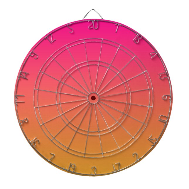Övertoning av rosa och orange darttavla (Framsidan)