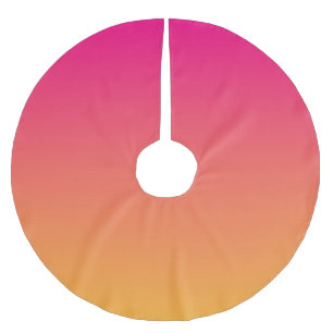 Övertoning av rosa och orange julgransmatta borstad polyester