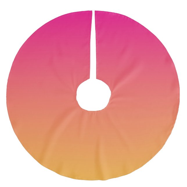 Övertoning av rosa och orange julgransmatta borstad polyester (Framsidan)
