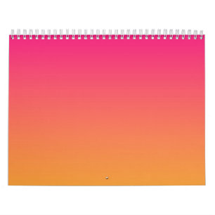 Övertoning av rosa och orange kalender