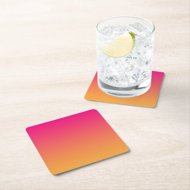 Övertoning av rosa och orange underlägg papper kvadrat (Insitu)