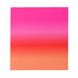 Övertoning av rosa, rött och Orange Anteckningsblock