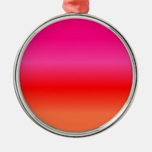 Övertoning av rosa, rött och Orange Julgransprydnad Metall