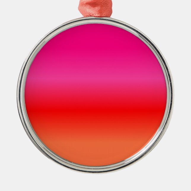 Övertoning av rosa, rött och Orange Julgransprydnad Metall (Framsidan)