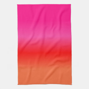 Övertoning av rosa, rött och Orange Kökshandduk