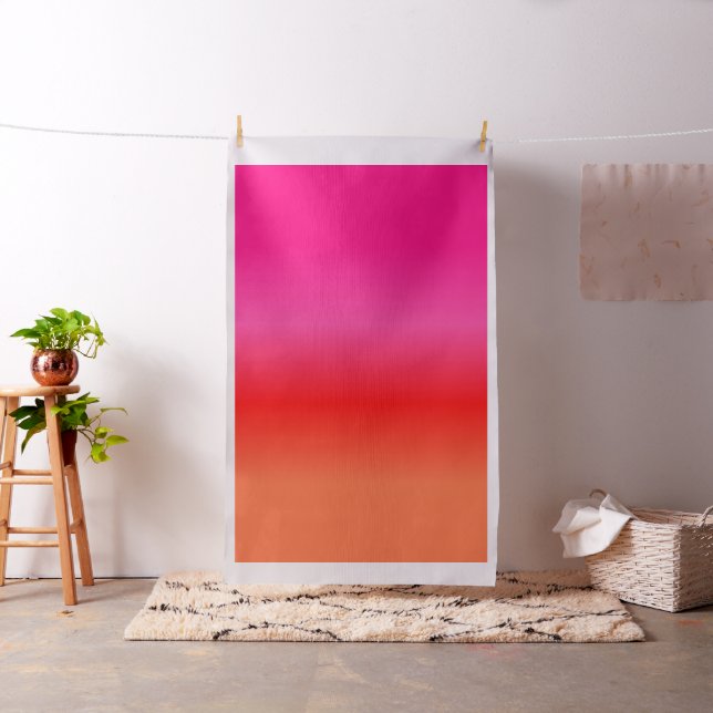 Övertoning av rosa, rött och Orange Tyg (In Situ)