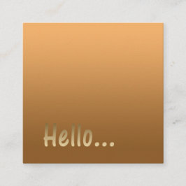 Övertoning en Hej Guld Färg med Anpassningsbar Fyrkantigt Visitkort