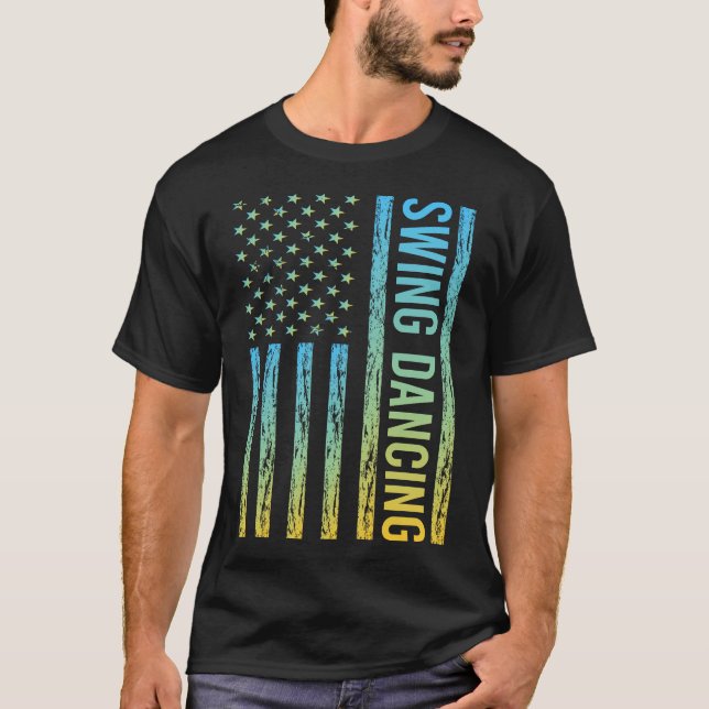 Övertoning Flagga 01 Swing Dancing Dance T Shirt (Framsida)