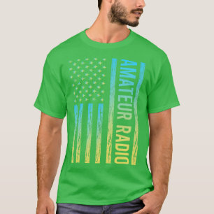 Övertoning Flagga 02 Amateur Radio Ham Radio T Shirt