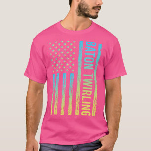 Övertoning Flagga 02 Baton Twirling Twirl Twirler T Shirt