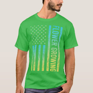 Övertoning Flagga 02 blommor för blomning T Shirt