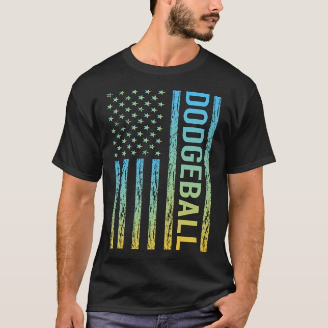 Övertoning Flagga 02 Dodgeball T Shirt (Framsida)