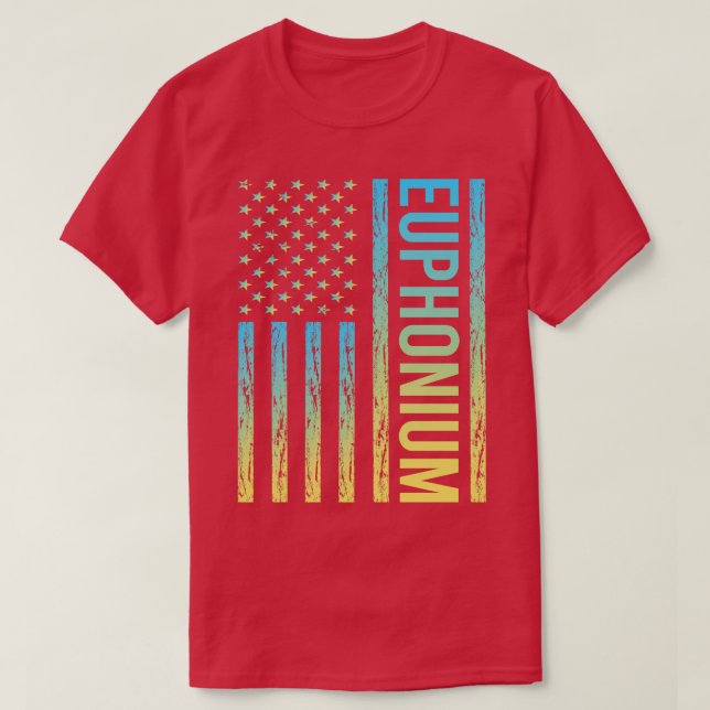 Övertoning Flagga 02 Euphonium Euphoniums T Shirt (Design framsida)