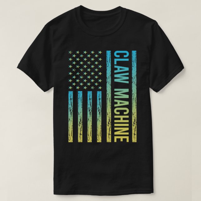 Övertoning Flagga 02 Klo Maskin Crane T Shirt (Design framsida)