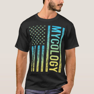 Övertoning Flagga 02 Mykologi Mycolog Mushroom Mus T Shirt