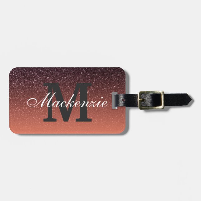 Övertoning Glitter Mönster Bagagebricka (Horisontell Framsida)