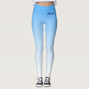 Övertoning Himlar Blue med ditt namn Leggings