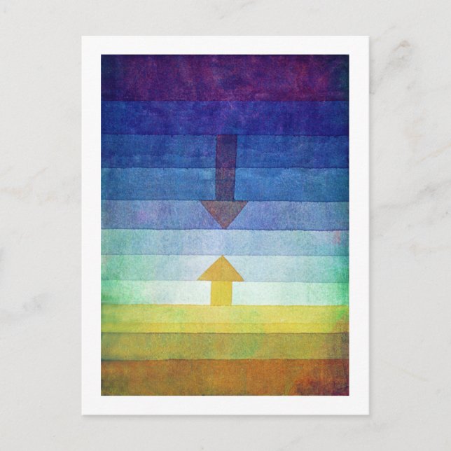 Övertoning med pilen, Paul Klee Vykort (Framsida)