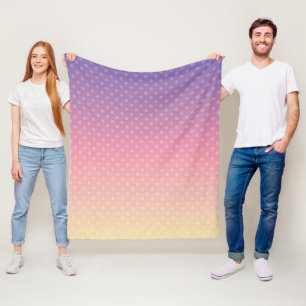 Övertoning mjuk pastel färg polka punkt rosa viole fleecefilt