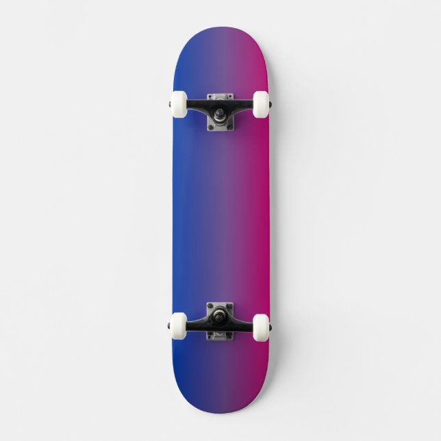 Övertoning Pride Mönster: Bi Mini Skateboard Bräda 18,5 Cm (Framsida)