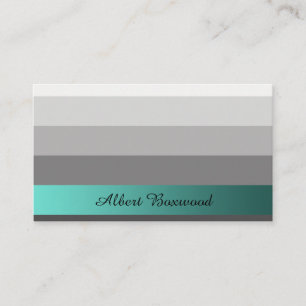 Övertoning Silver med Anpassningsbarna Teal Banner Visitkort