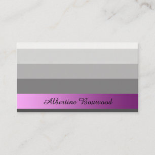 Övertoning Silver med Rosa Banner Anpassningsbar T Visitkort