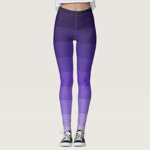 Övertoningsbaljor med Lila strimlad lutning Leggings