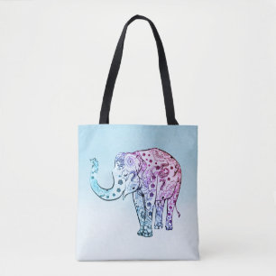 ÖvertoningsBlommigt Elephant Tygkasse