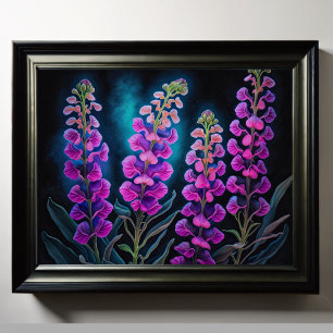 Övertoningsblommor för färgade uppåtriktade ögonbl poster