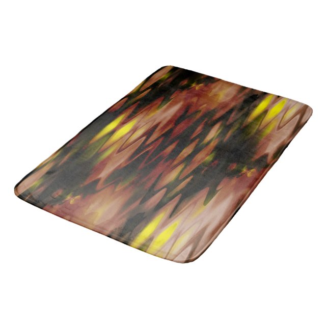 Övertoningsbrun till gult som bildar abstrakt zig- badrumsmatta (Vinklad)