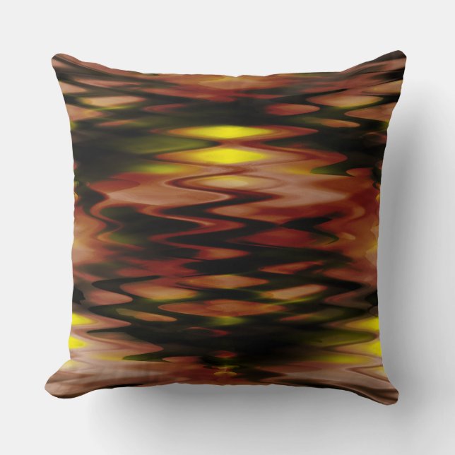 Övertoningsbrun till gult som bildar abstrakt zig- kudde (Framsida)