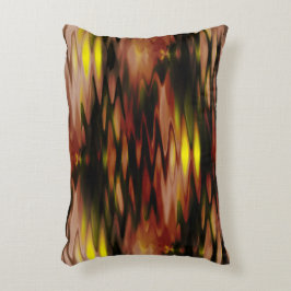 Övertoningsbrun till gult som bildar abstrakt zig- prydnadskudde