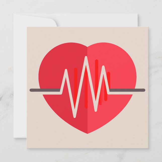 Övertoningsheartbeats Inbjudningar (Framsida)