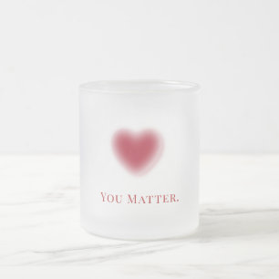Övertoningshjärtat Frostat glas Mugg