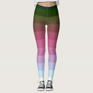Övertoningsombre rand invändigt mjukt, suddigt mul leggings