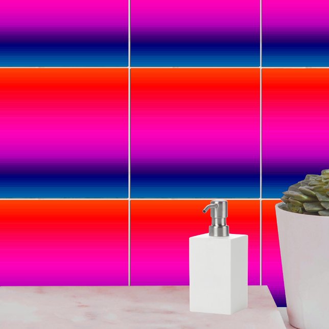 Övertoningssolnedgång i Färg Kakelplatta (Gradient Color Sunset Blend Ceramic Tile)