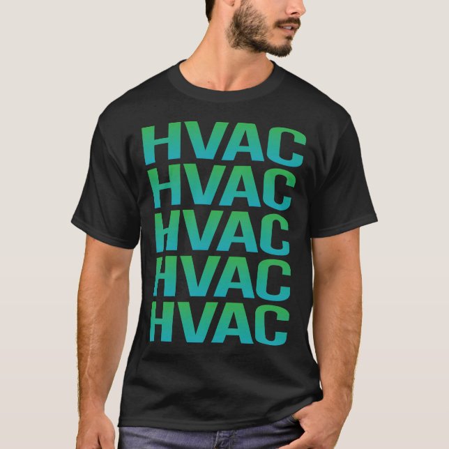 Övertoningstext HVAC T Shirt (Framsida)