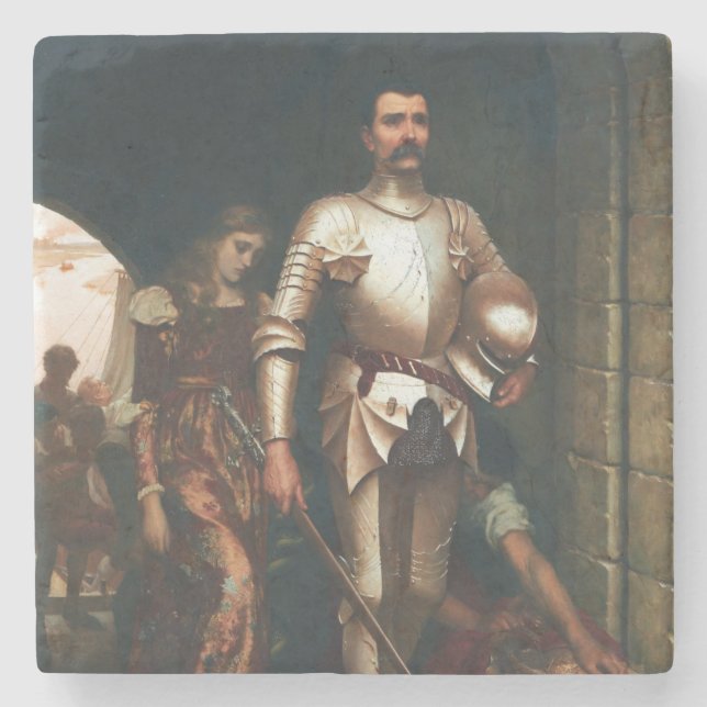 Överträdelse (medeltida triumferande i Knight) Stenunderlägg (Framsidan)