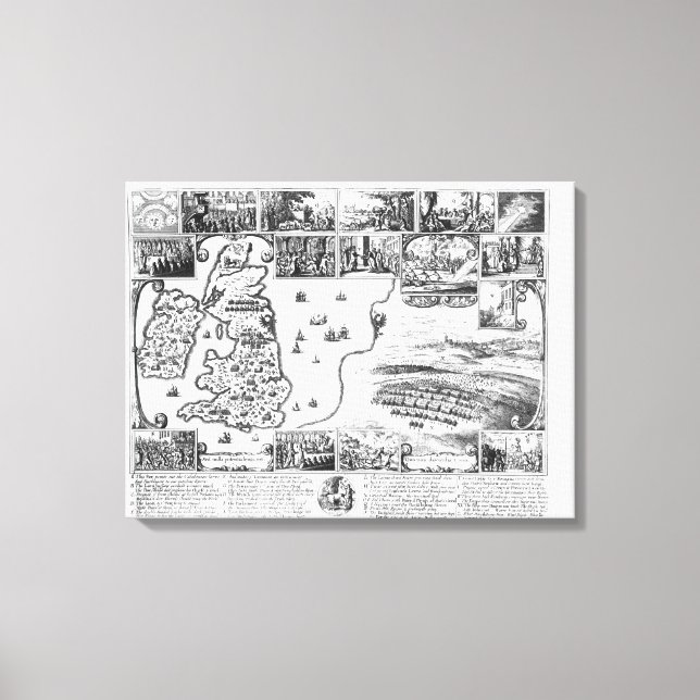 Överträdelser av Gustavus II Adolphus Canvastryck (Framsida)