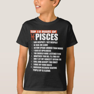 Överträffa 10 regler av horoskopet för den Pisc T Shirt