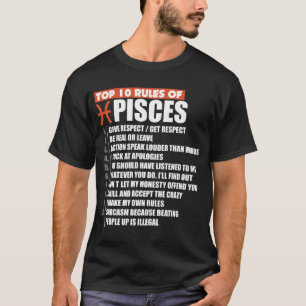 Överträffa 10 regler av horoskopet för den Pisc T Shirt