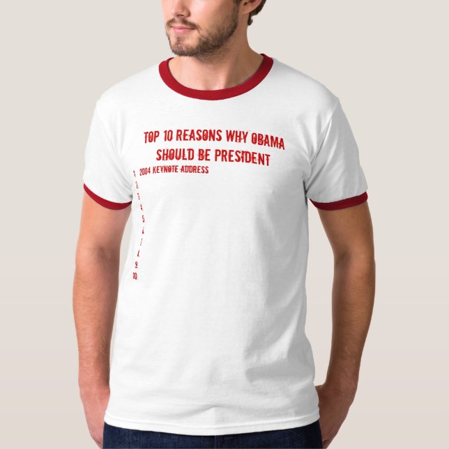 ÖVERTRÄFFA 10 RESONERAR, DÄRFÖR OBAMA BÖR VARA T SHIRT (Framsida)