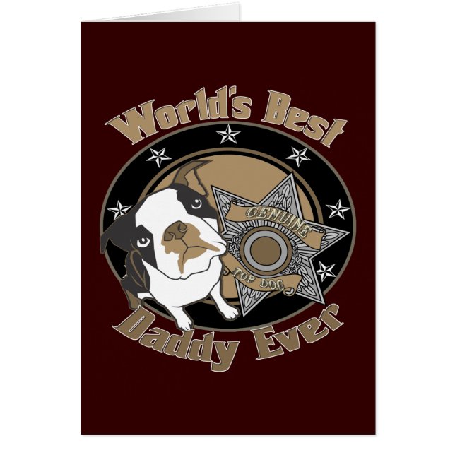 Överträffa hundpappan hälsningskort (Framsidan)