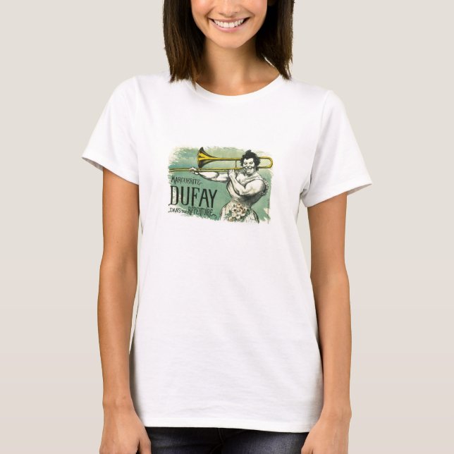 Överträffa med den chic vintagemusiker från tee shirt (Framsida)