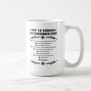 Överträffa tio fel, Java som programmerare gör Kaffemugg